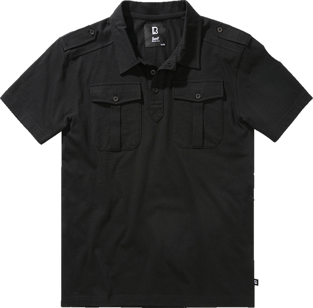 Brandit Jon Polo Shirt, black, Size L, black, Size L