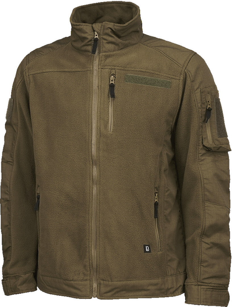 Brandit Ripstop Fleece Jacket, green, Size 2XL, green, Size 2XL