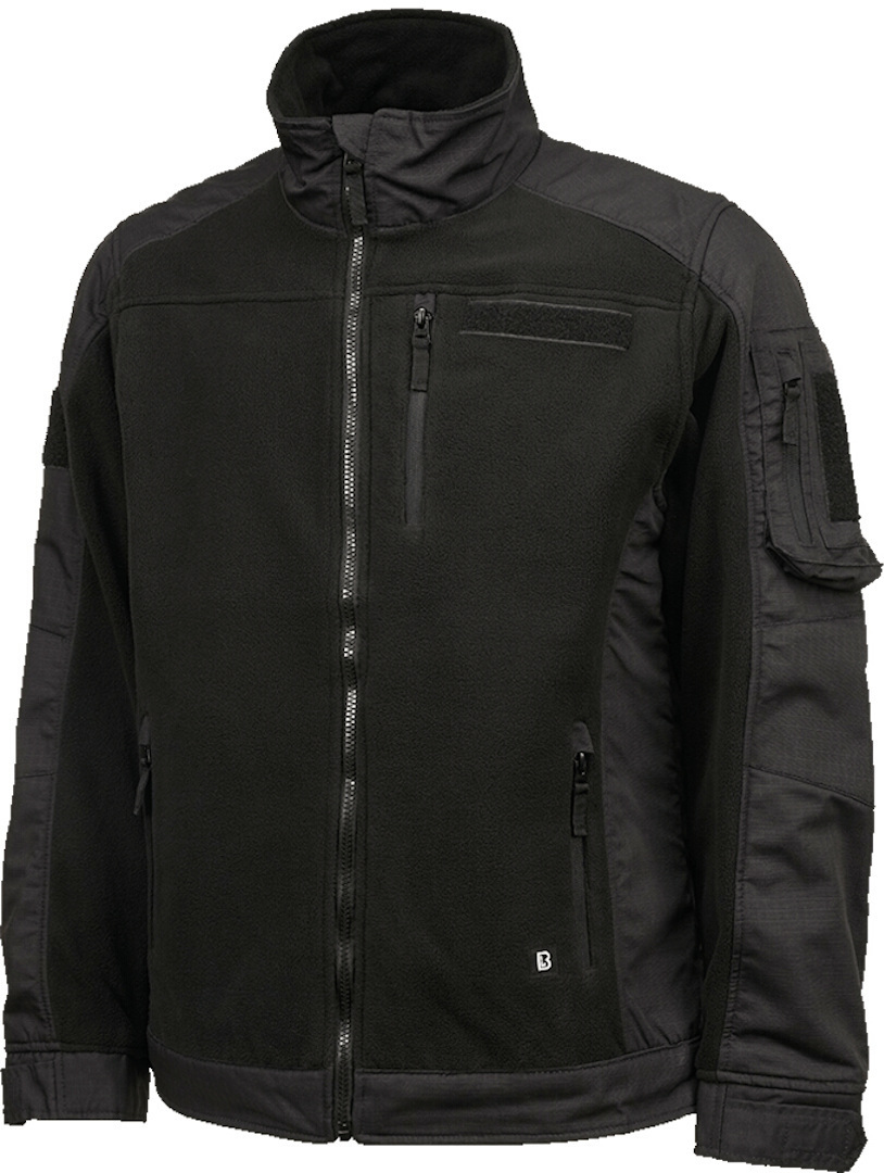 Brandit Ripstop Fleece Jacket, black, Size S, black, Size S
