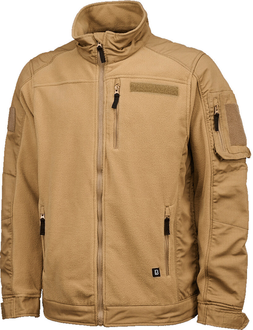 Brandit Ripstop Fleece Jacket, brown, Size S, brown, Size S