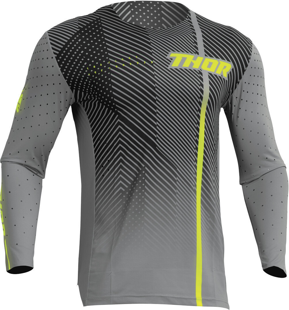 Thor Prime Tech Motocross Jersey, grey-yellow, Size 2XL, grey-yellow, Size 2XL