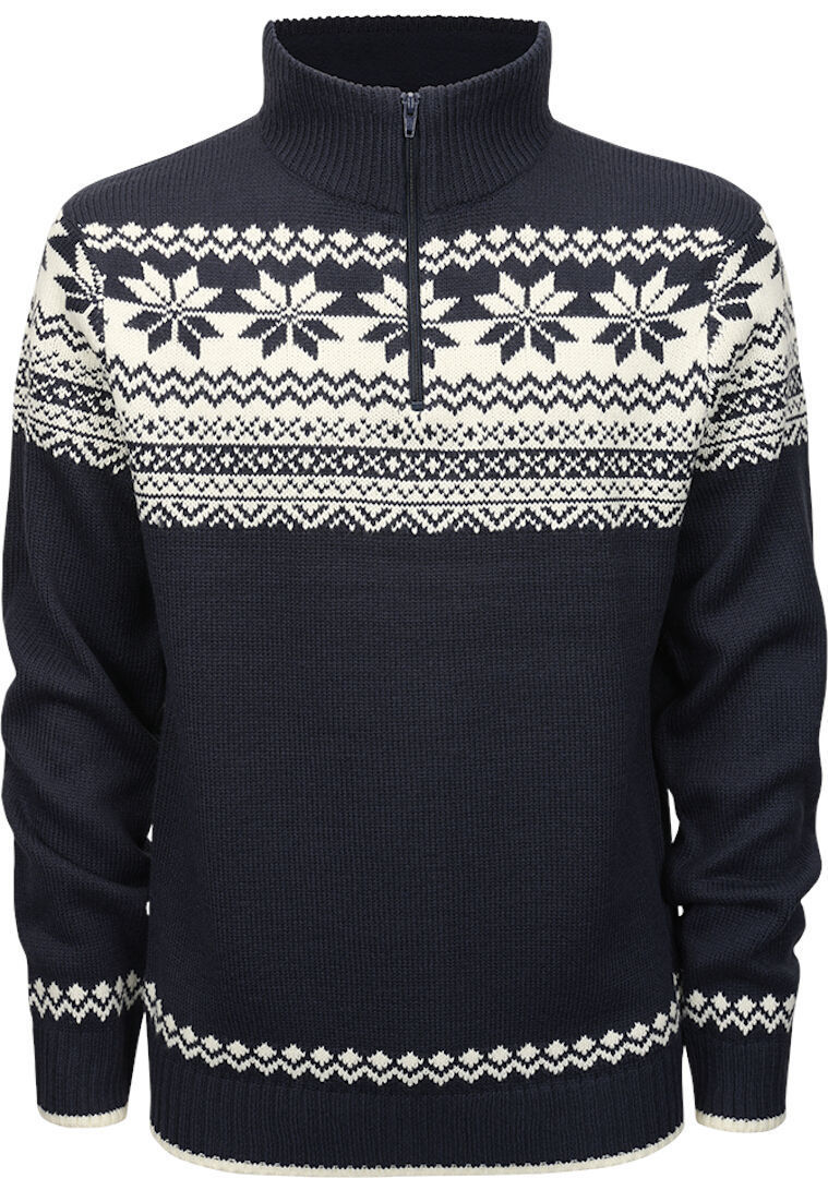 Brandit Troyer Norweger Pullover, white-blue, Size L, white-blue, Size L