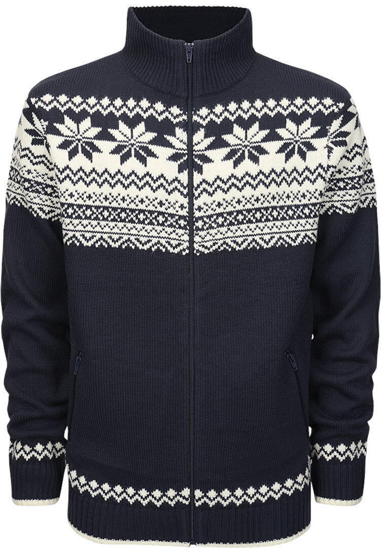 Image of Brandit Norweger Zip Pullover, bianco-blu, dimensione 3XL