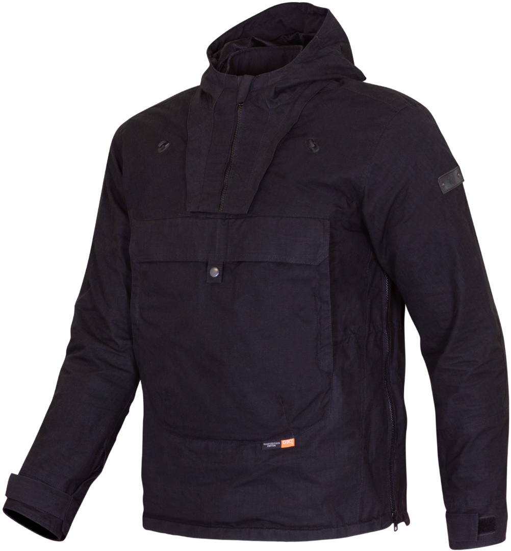 Merlin Outlaw D3O Explorer Motorcycle Pull Over Jacket, black, Size S, black, Size S