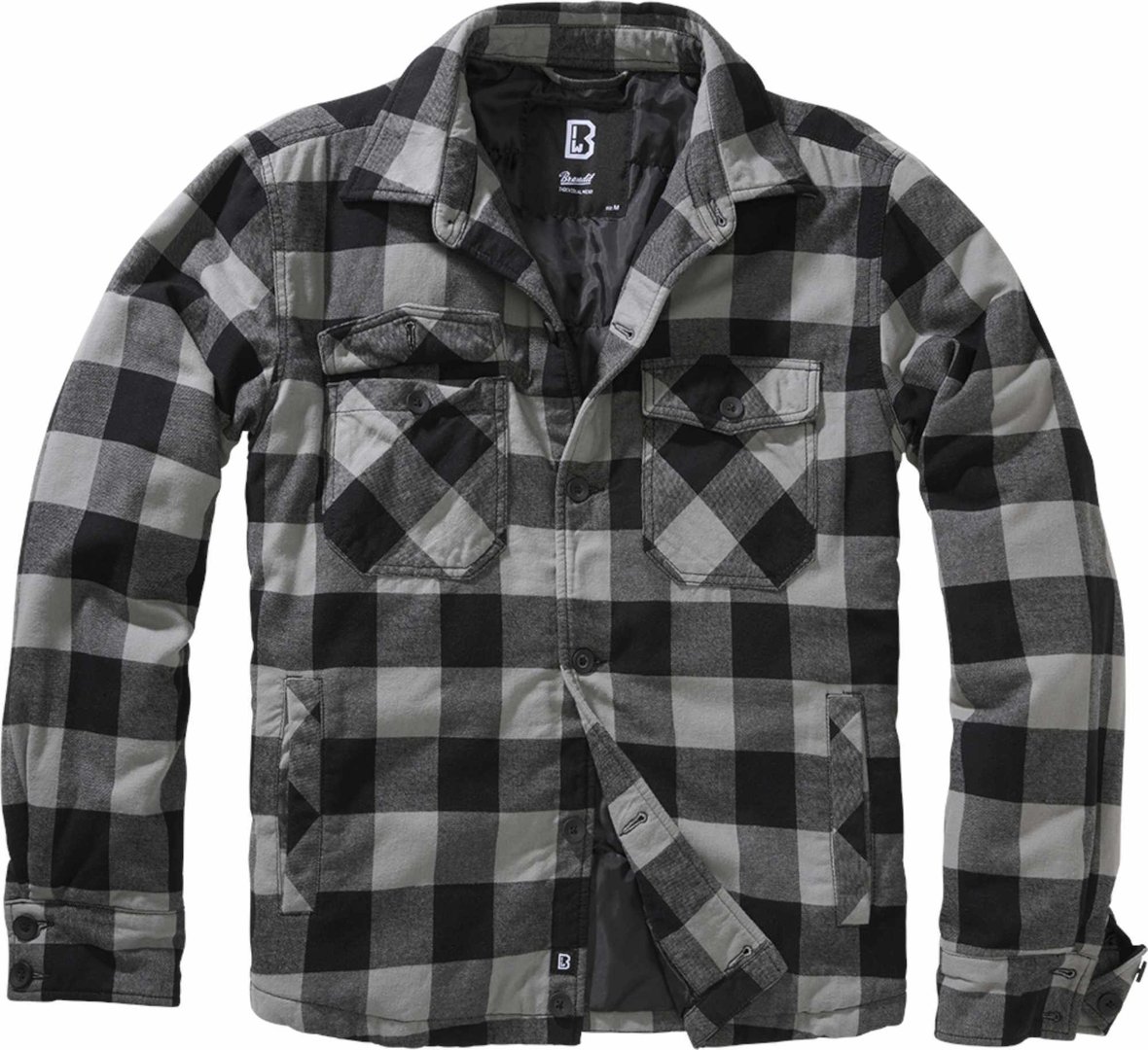 Brandit Lumber Jacket, black-grey, Size 5XL for Men