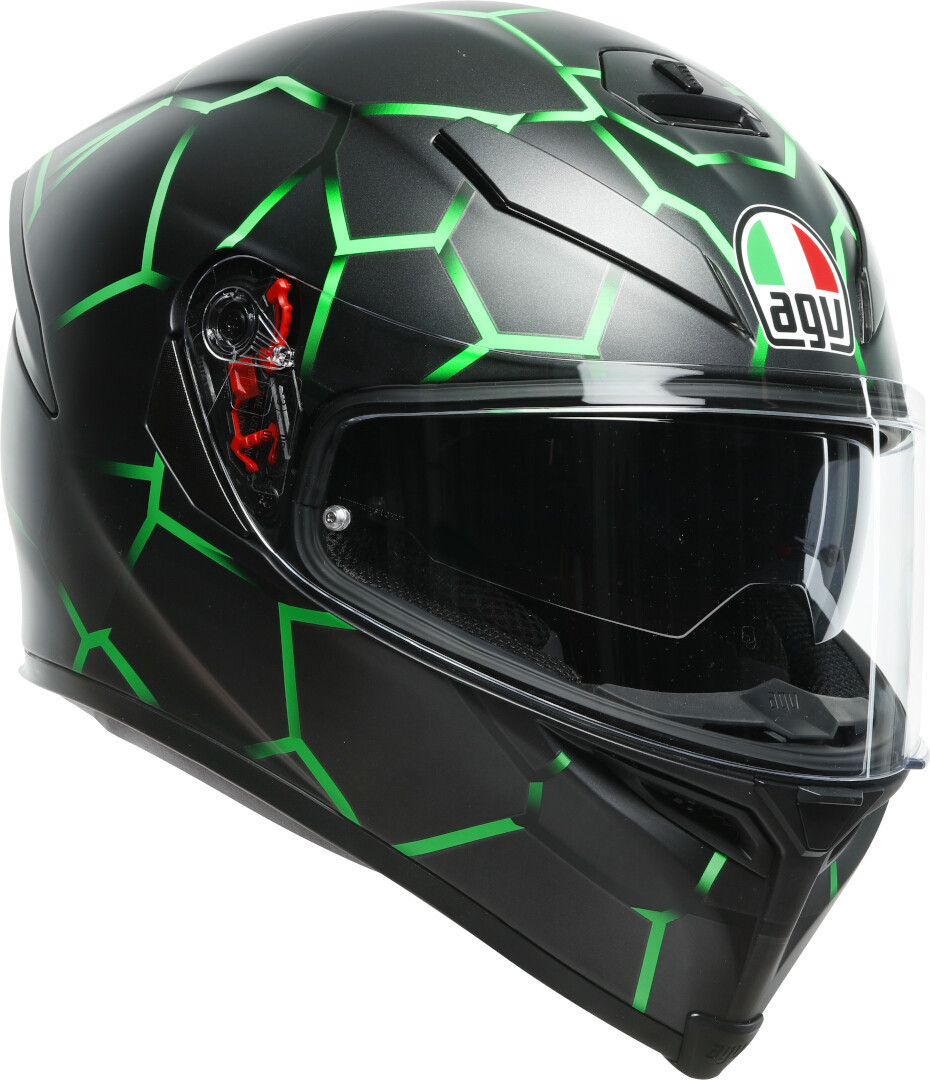 AGV K-5 S Vulcanum Helm, zwart-groen, afmeting 2XL