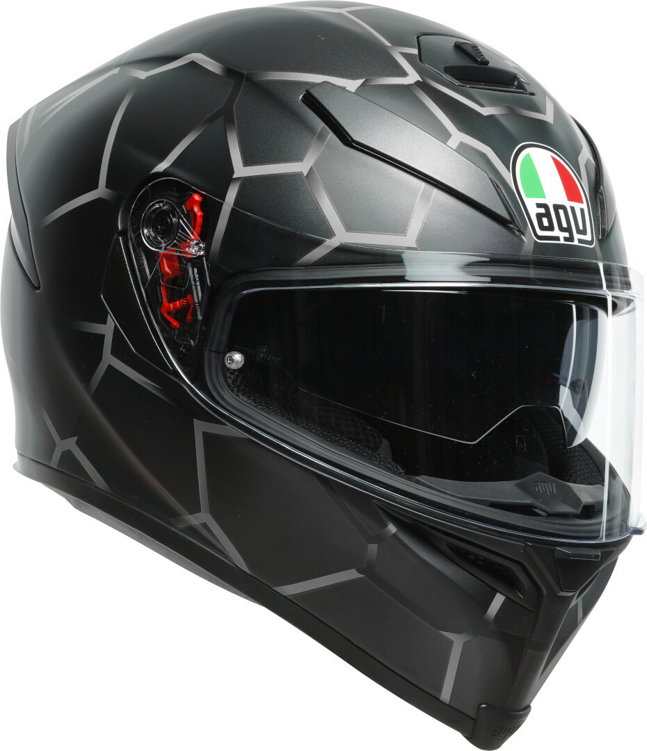 AGV K-5 S Vulcanum Helm, zwart-grijs, afmeting XS