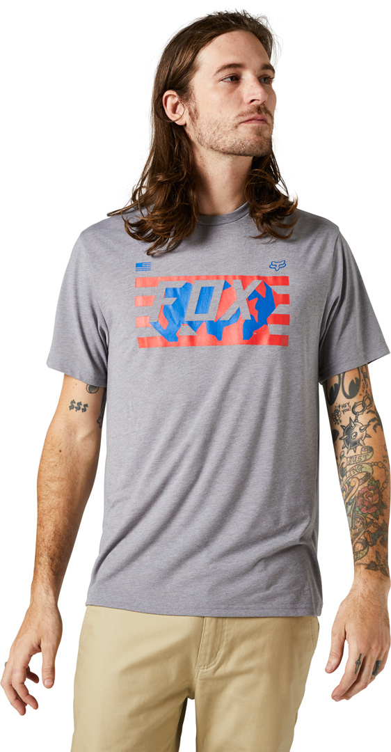 FOX RWT Flag Tech T-shirt, grijs, afmeting M