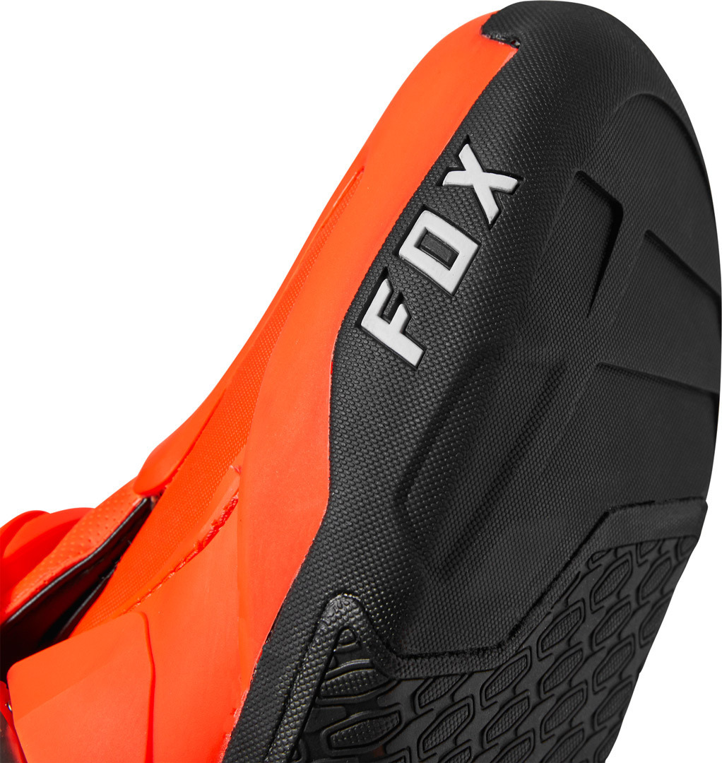 Side view of FOX Motion Motocross Boots, orange, Size 50 for Men