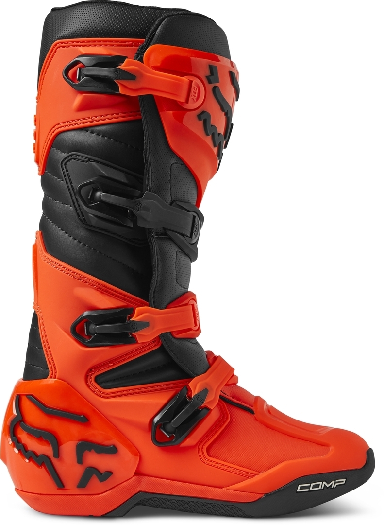 Side view of FOX Comp Motocross Boots, orange, Size 50 for Men