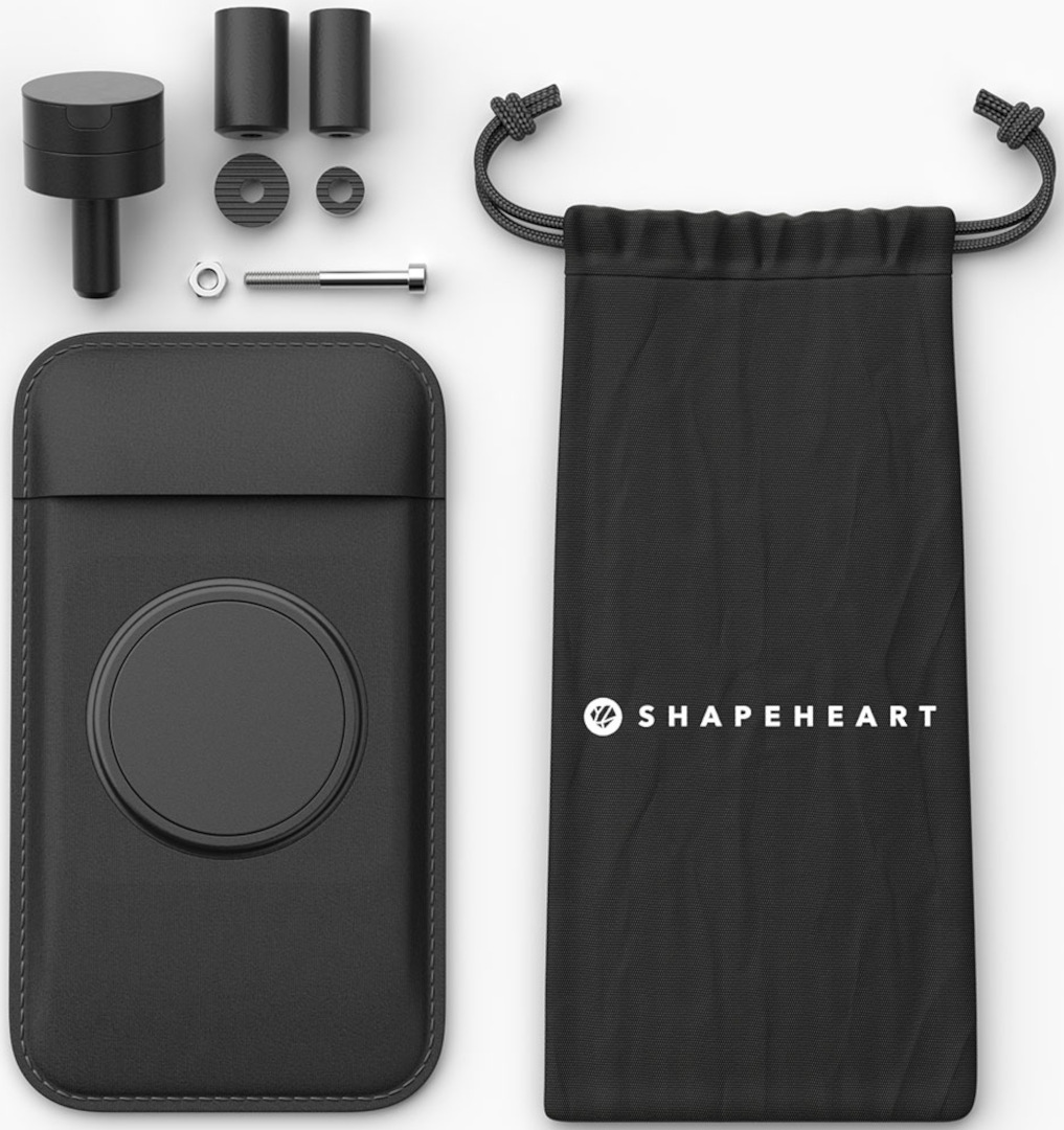 Shapeheart Ensemble de motos Support magnétique pour smartphone pour guidon de tige, taille M