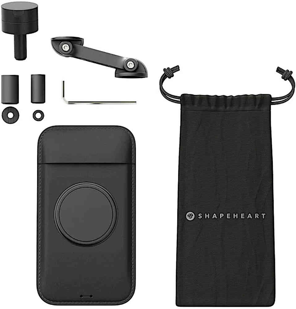 Shapeheart Motorcycle Bundle Boost Support magnétique pour smartphone pour guidon de tige de moto