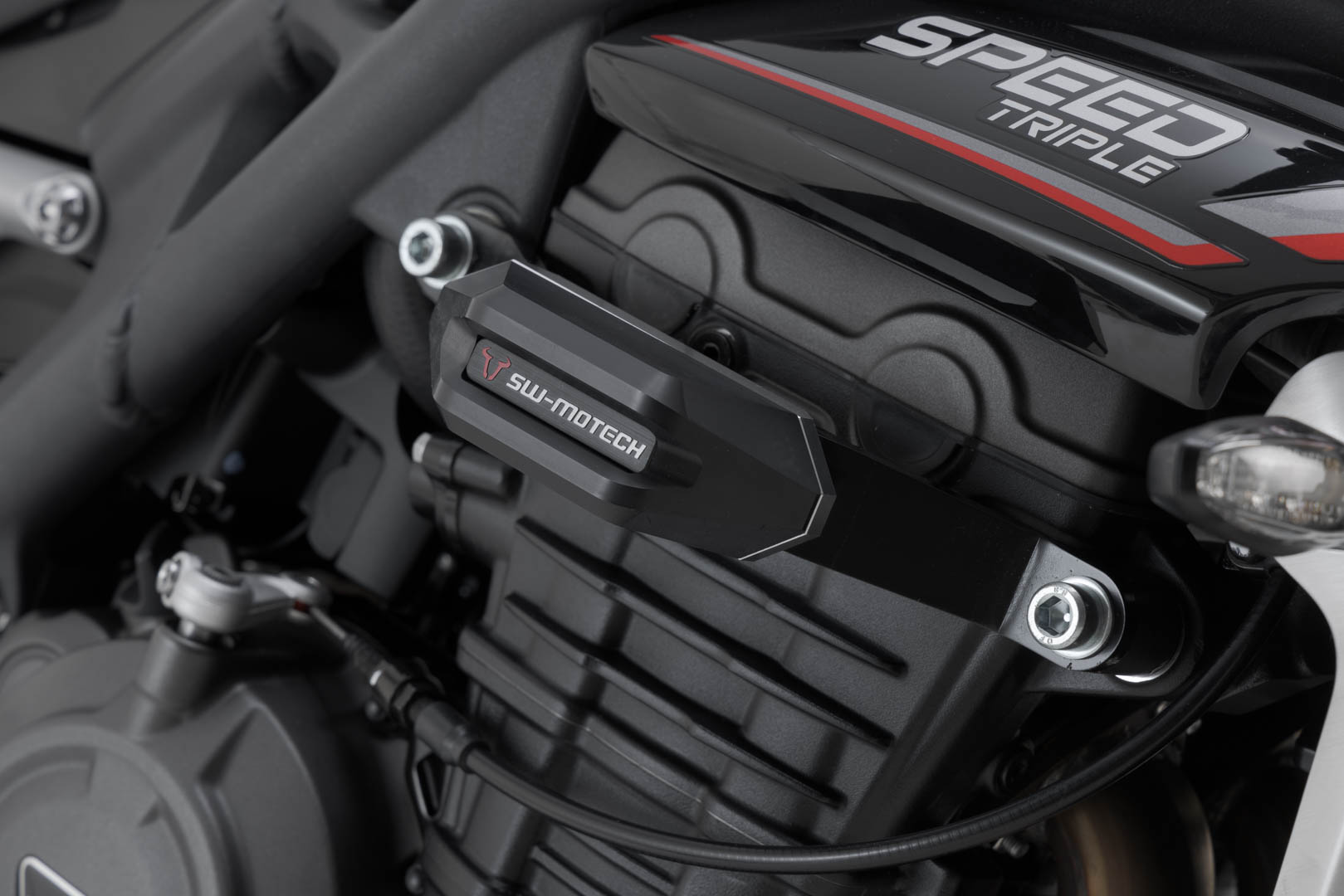 Image of SW-Motech Kit slider telaio - Nero. Triumph Speed Triple 1200 RS (21-)., nero