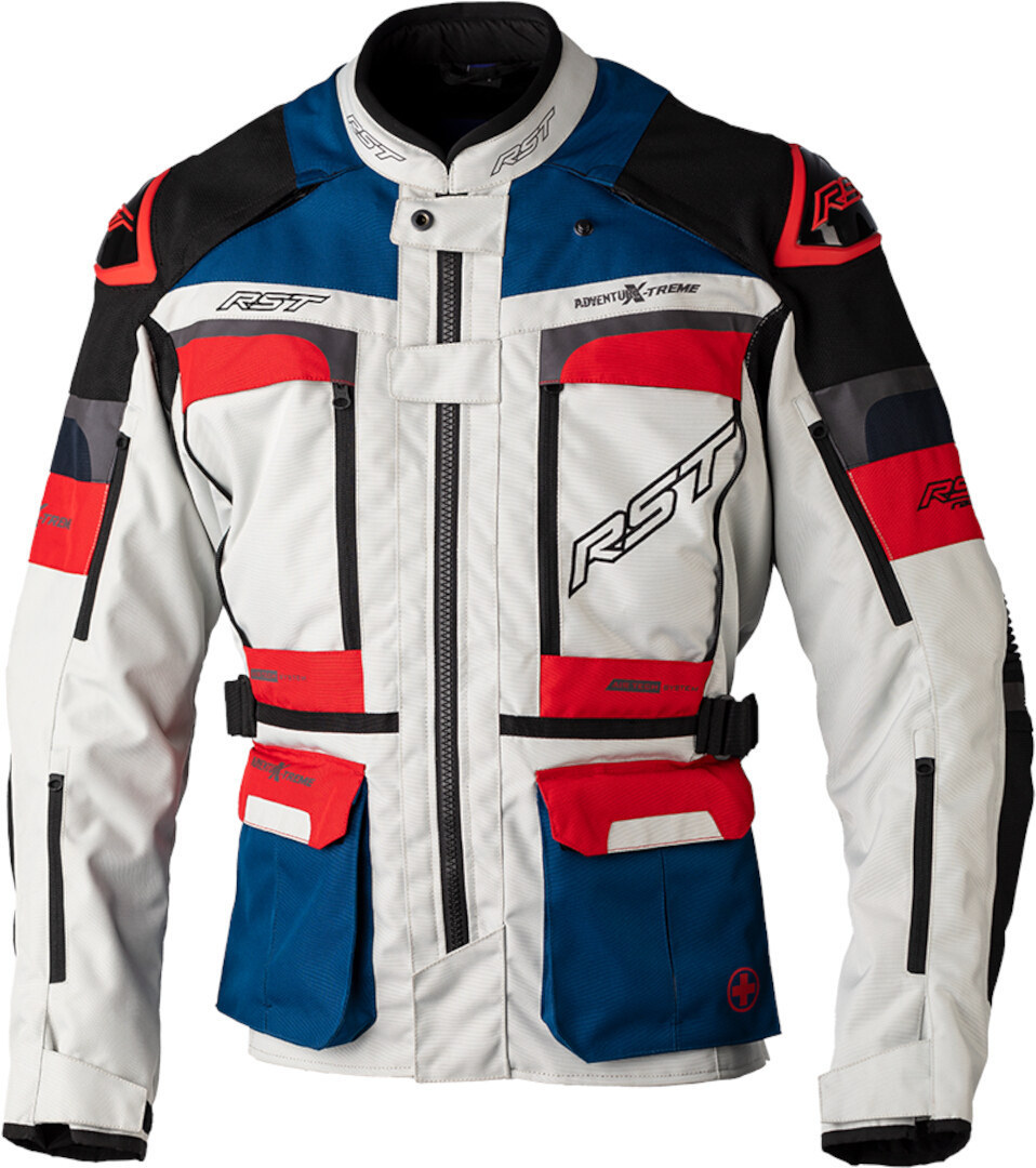 Image of RST Pro Series Adventure-Xtreme Giacca tessile moto, bianco-rosso-blu, dimensione M