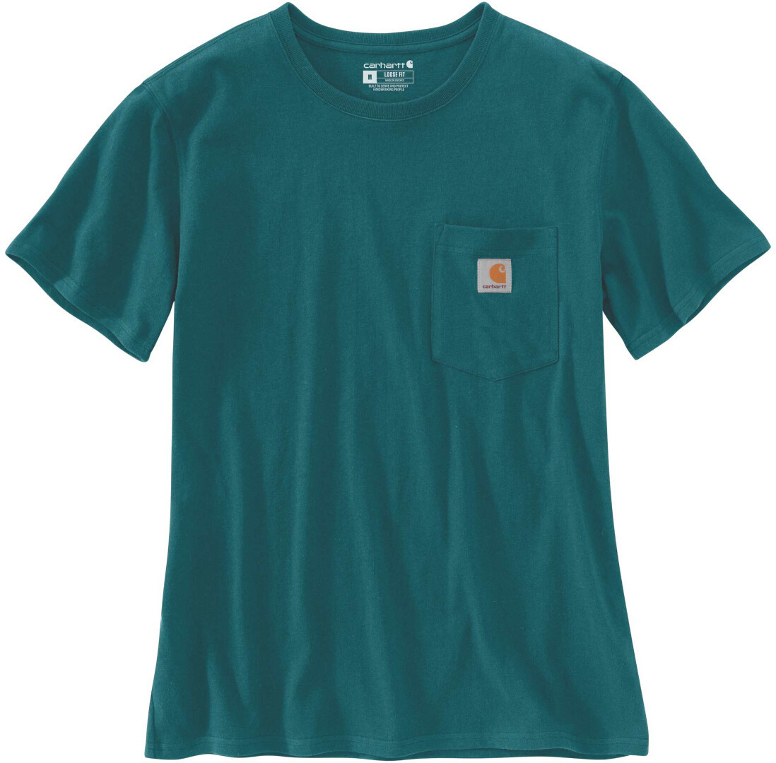 Image of Carhartt Loose Fit Heavyweight K87 Pocket T-Shirt Donna, verde, dimensione L per donne