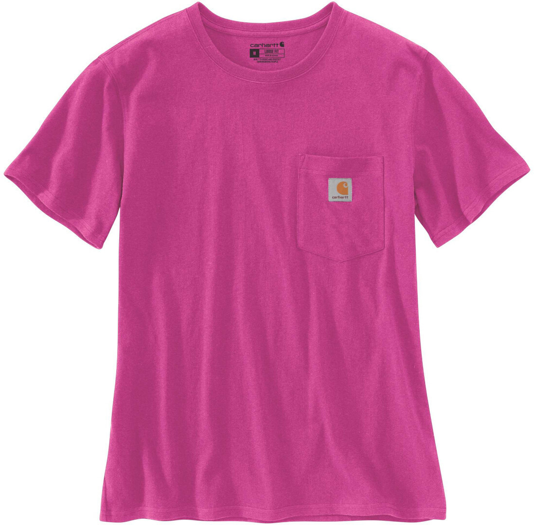 Image of Carhartt Loose Fit Heavyweight K87 Pocket T-Shirt Donna, rosa, dimensione XL per donne