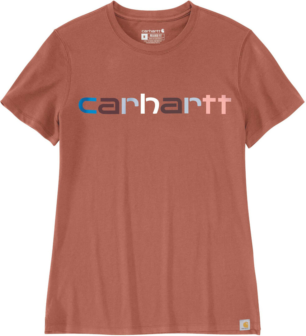 Image of Carhartt Relaxed Fit Lightweight Multi Color Logo Graphic T-Shirt Donna, marrone, dimensione M per donne