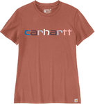 Carhartt Relaxed Fit Lightweight Multi Color Logo Graphic T-Shirt Femme
