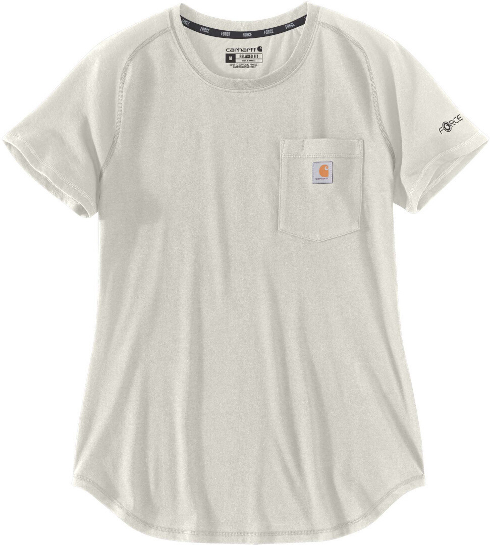 Image of Carhartt Force Relaxed Fit Midweight Pocket T-Shirt Donna, beige, dimensione XS per donne