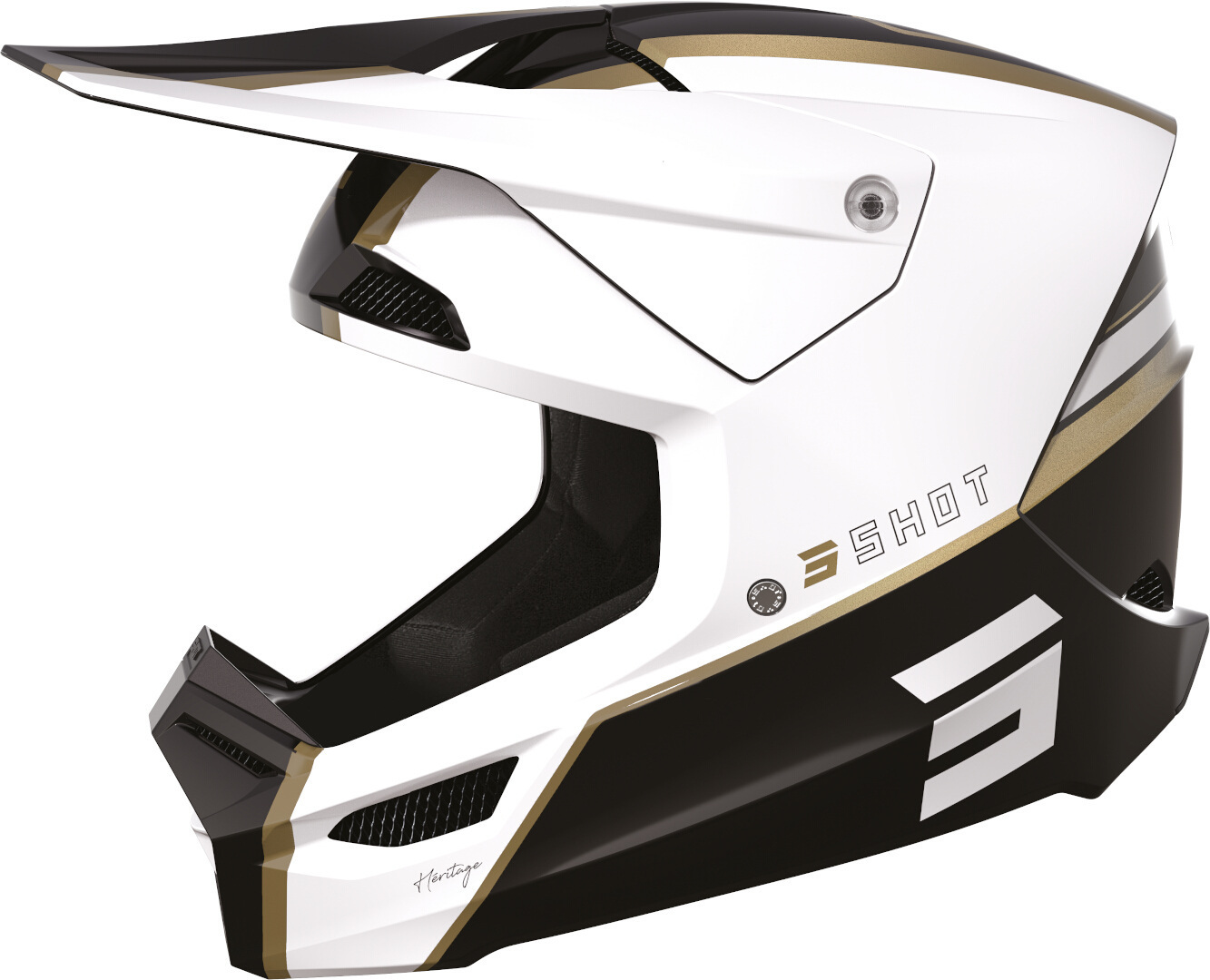 Shot Furious Heritage Motocross Helmet, black-white, Size XS, black-white, Size XS