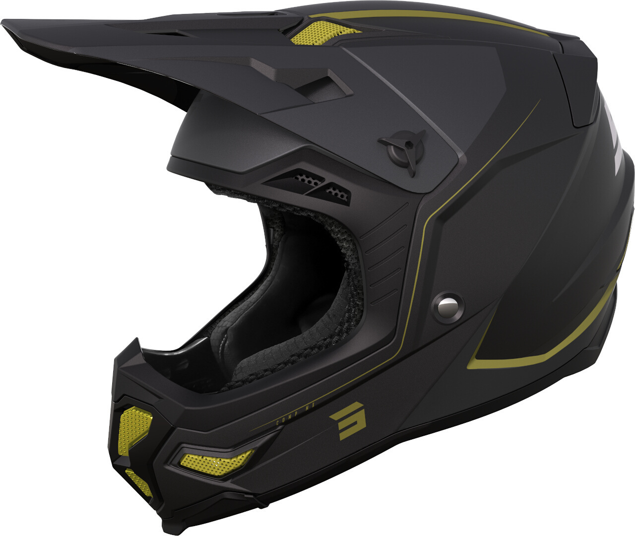 Shot Core Comp Motocross Helmet, black-gold, Size S, black-gold, Size S