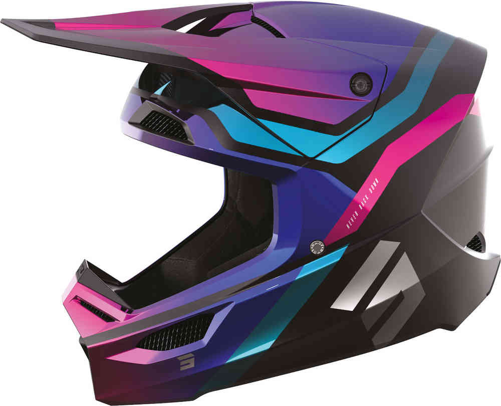 Pink motocross store helmet