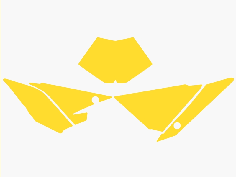 BLACKBIRD Plate Stickers - Beta RR 2T/4T, black