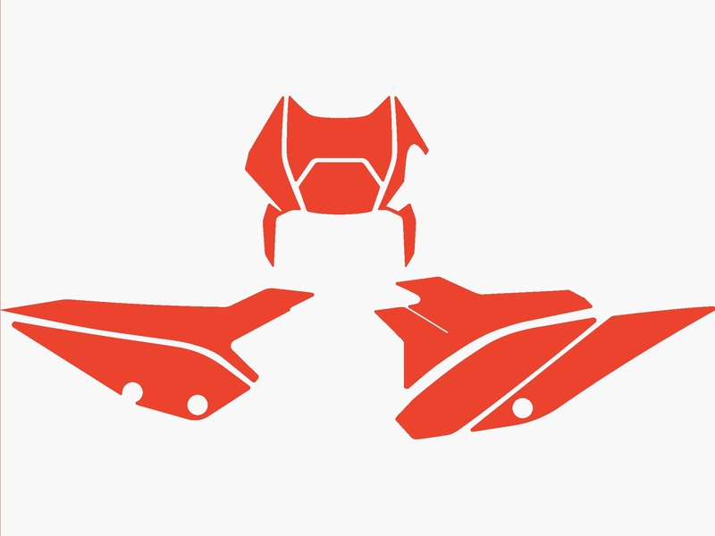 BLACKBIRD Plate Stickers - Beta RR 2T/4T, black