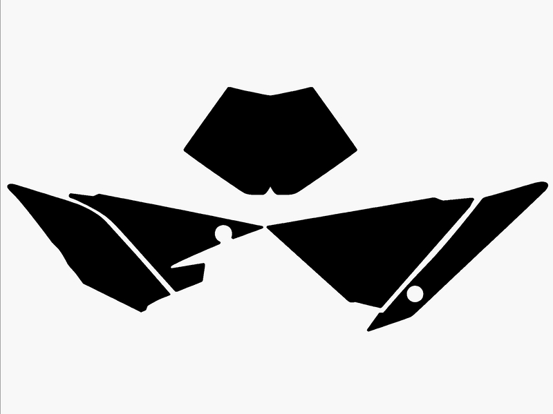 BLACKBIRD Plate Stickers - Beta RR 2T/4T, black