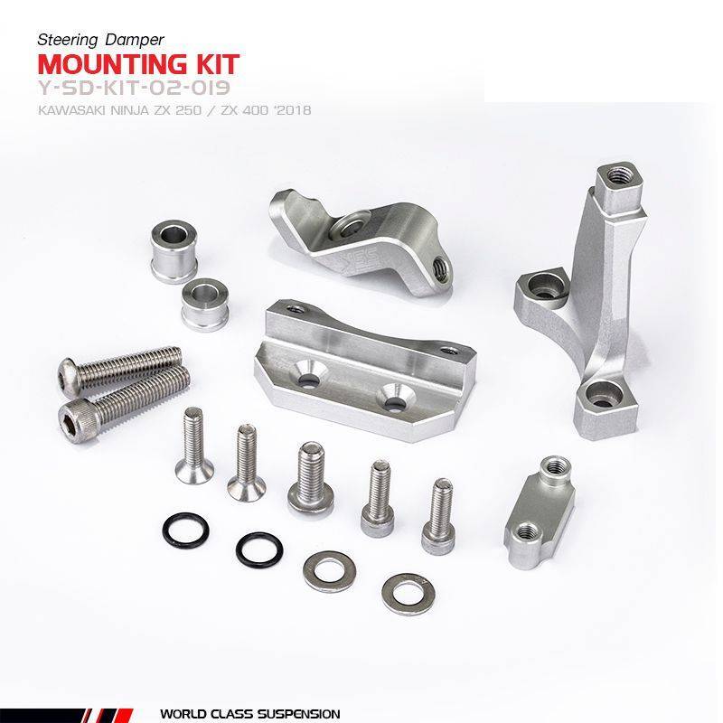 YSS Steering Damper Mounting Kit, black, black