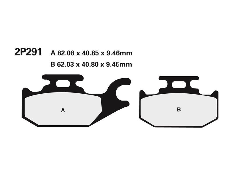 NISSIN Plaquettes de frein route semi-métallique - 2P-291NS