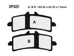 NISSIN Street /Off-Road Sintered Metal Brake pads - 2P-322ST