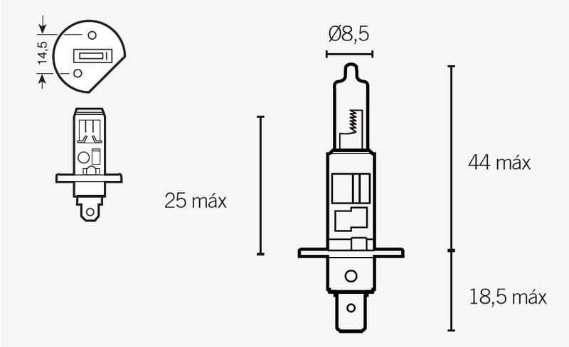V PARTS H1 Light Bulbs 12V 55W