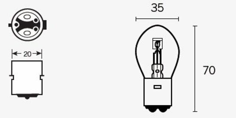 TECNIUM S1 Light Bulbs 12V 25/25W - x10