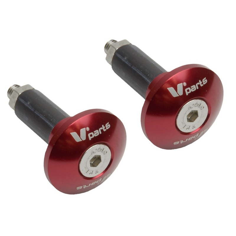 V PARTS V-PARTS Bar End Ø12-18mm Red, Size 135 mm, red, Size 135 mm