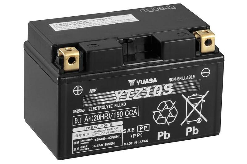 Image of YUASA Batteria YUASA YUASA W/C Attivata in fabbrica senza manutenzione - YTZ10S Batteria AGM ad alte prestazioni esente da manutenzione