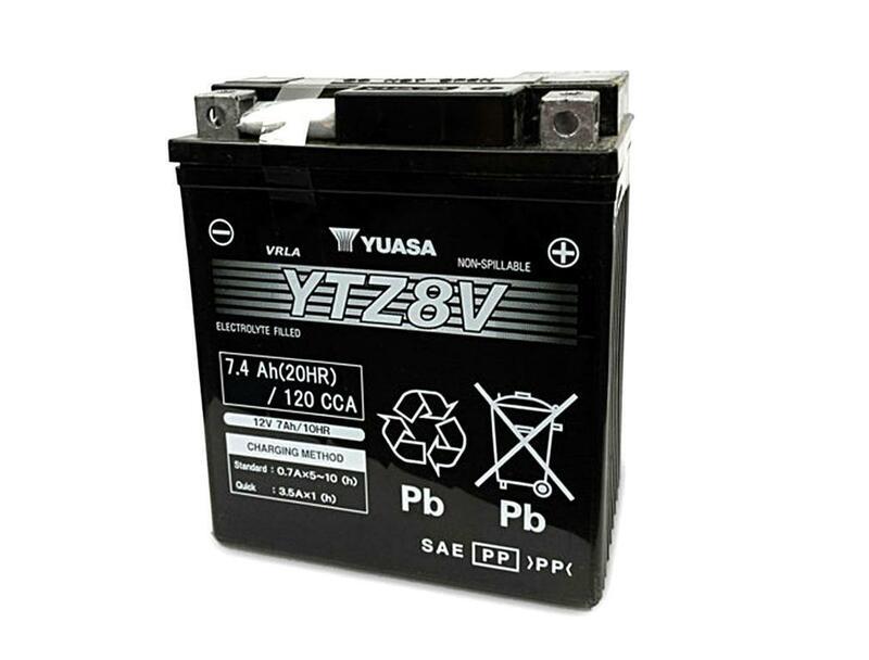 YUASA YUASA Batteri YUASA W/C Underhållsfri fabriksaktiverad - YTZ8V Underhållsfritt AGM högpresterande batteri