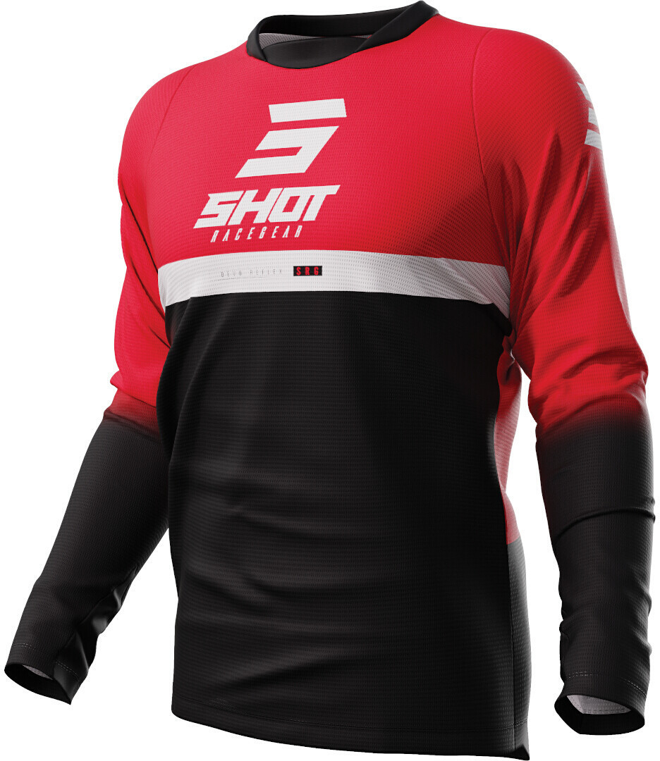 Shot Devo Reflex Motocross tröja, svart-röd, storlek XL