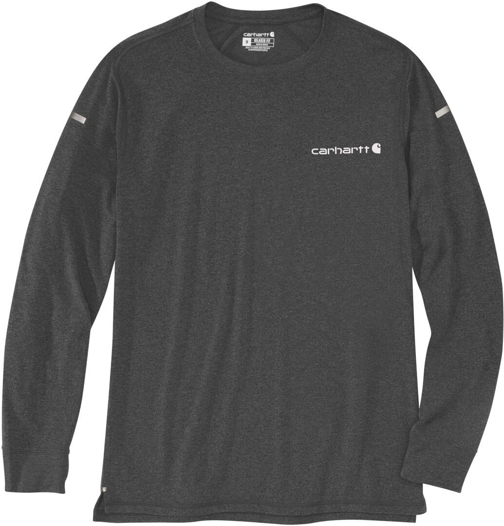 Image of Carhartt Lightweight Durable Relaxed Fit A maniche lunghe, nero-grigio, dimensione XL