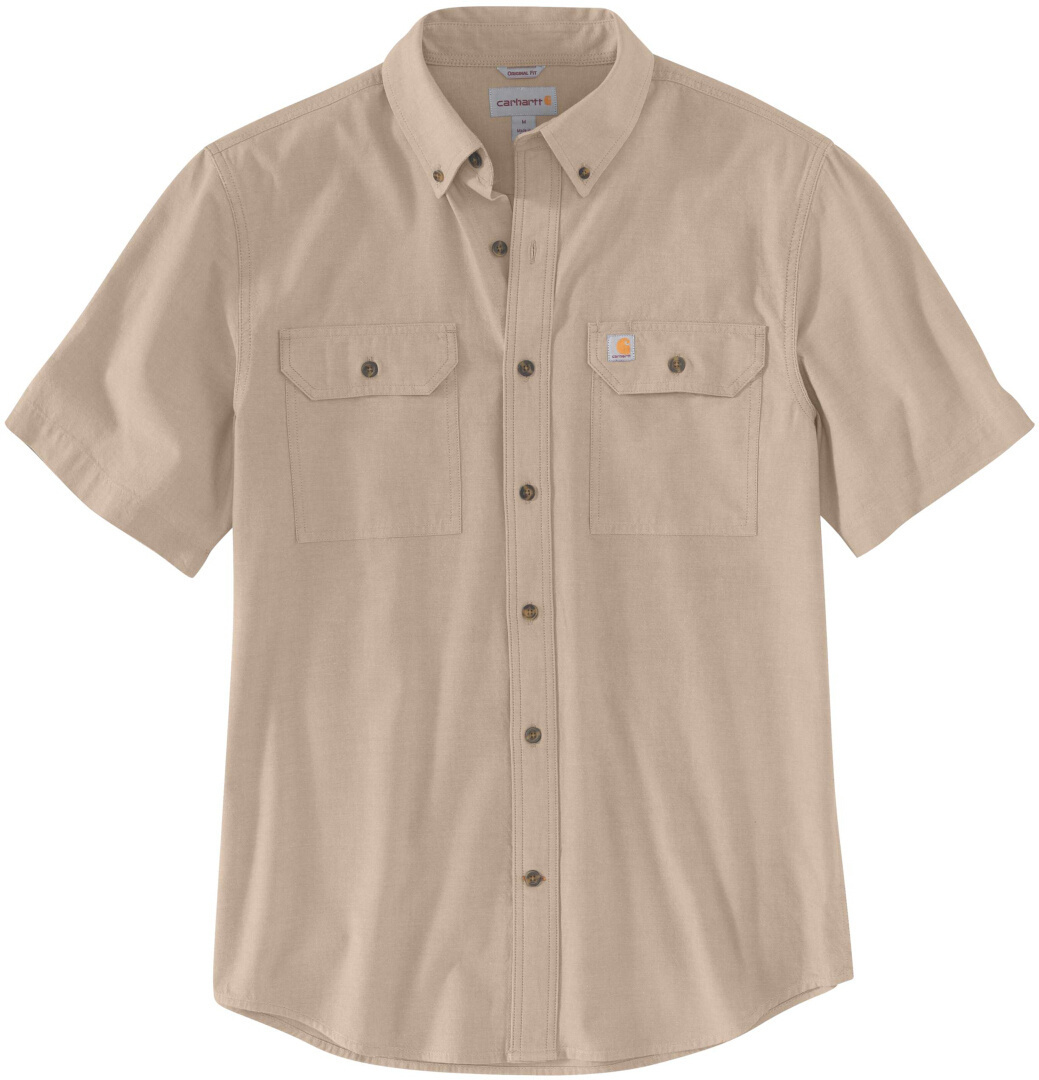 Image of Carhartt Loose Fit Midweight Chambray Camicia a maniche corte, beige, dimensione XL