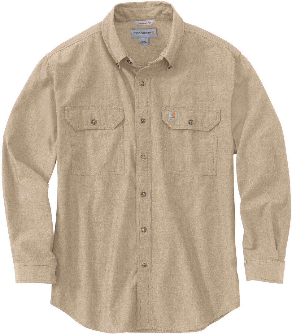 Image of Carhartt Loose Fit Midweight Chambray Camicia, beige, dimensione S