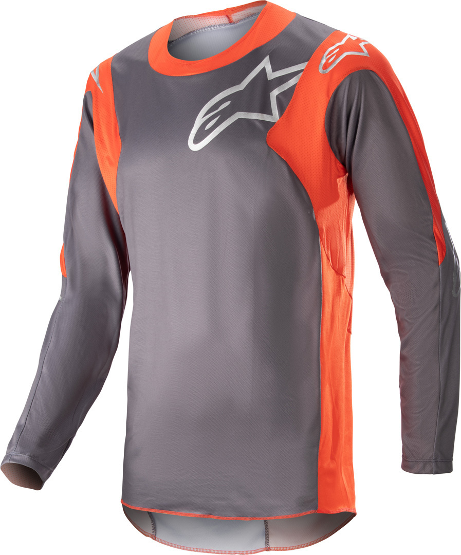 Alpinestars Men's Grey Orange Racer Hoen Motocross Jersey, Grey-Orange, Size M For