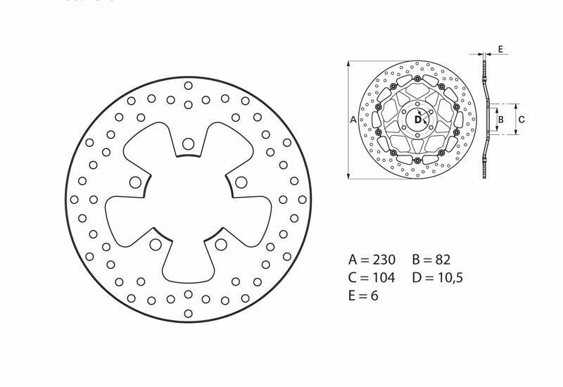 Brembo S.p.A. Serie Oro Round Fixed Brake Disc