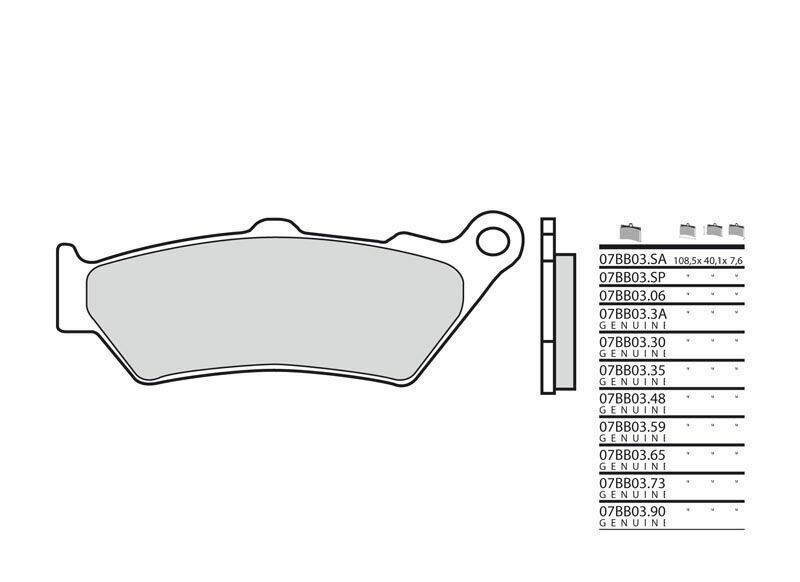 Brembo S.p.A. Jarrupalat Vintage sintrattu metalli - 07BB0390