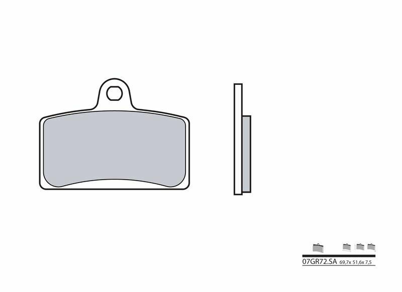 Brembo S.p.A. Plaquettes de frein route métal fritté - 07GR72SA