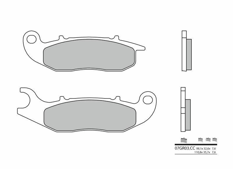 Brembo S.p.A. Bremseklosser karbonkeramisk - 07GR03CC