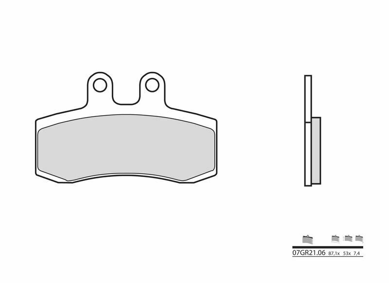 Brembo S.p.A. Plaquettes de frein route carbone céramique - 07GR2106