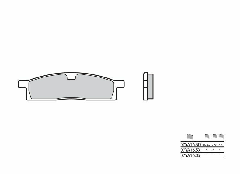 Brembo S.p.A. Plaquettes de frein route carbone céramique - 07YA1605, taille 135 mm