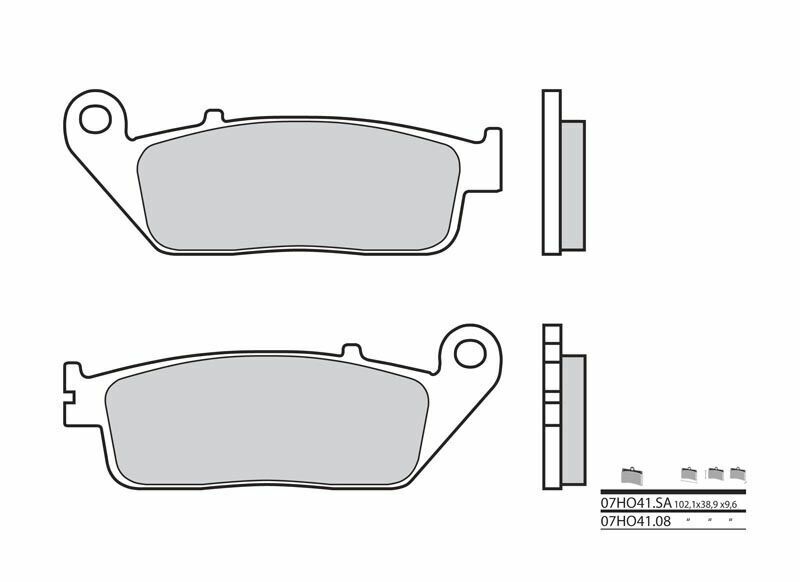 Brembo S.p.A. Дорожные тормозные колодки спеченные металлические - 07HO41SA