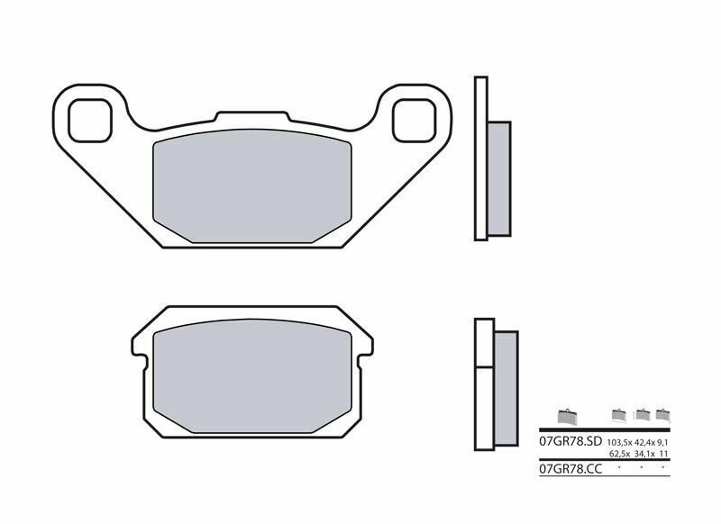 布雷博 刹车片 布雷博道路碳陶瓷 - 07GR78CC